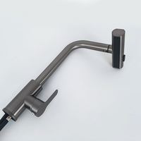 Robinet de cuisine cascade gris anthracite 3 modes pluie