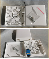 Boîtier de distribution de fibre optique DK FIBER en gros, 2 ports, blanc, ABS, terminaison FTTH avec adaptateurs SC/FC/LC