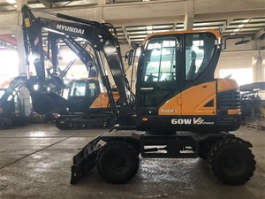 Tuyệt vời điều kiện làm việc 6 tấn sử dụng Hyundai máy xúc robex 60w-7 60w-5 bánh xe máy xúc Di chuyển bằng lốp xe với chi phí thấp - Product Image 2
