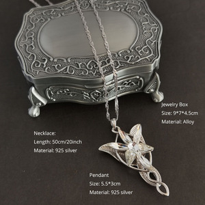 Plata esterlina 925 Arwen collar de moda de hadas princesa estrella de Crepúsculo collar de las mujeres accesorios para cadena de suéter
