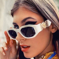 Lunettes de soleil tendance rétro polygonales en titane à petite monture UV400 pour femmes et hommes, pour la conduite et les activités de plein air