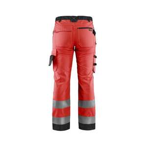BLAKLADER - 715518115599C36 Pantalones de mujer de alta visibilidad sin bolsillos para uñas Rojo/Negro-EAN 7330509704530 ROPA DE TRABAJO DE LA HI-VIS - Product Image 3
