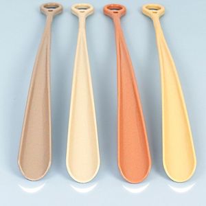 Solid Wood Shoehorn Long Handle Curved Design <b>For</b> Home Use <b>Elderly</b> Pregnant Women <b>Shoe</b> Puller - Product Image 3