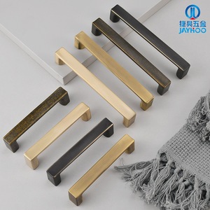 JAYHOO Poignées de meuble en laiton, forme barre, finition brossée, design minimaliste pour portes de placards et tiroirs de cuisine - Product Image 2