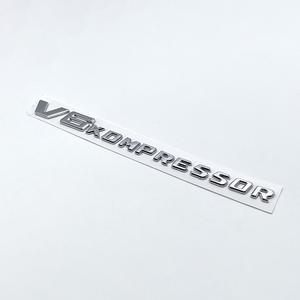 Etiqueta engomada del coche de las letras 3D guardabarros emblema lateral V6 Kompressor Logo para <span class=keywords><strong>Mercedes</strong></span> W204 W205 W213 W212 W215 W216 Accesorios - Product Image 5