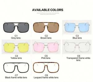 Lunettes de soleil carrées UV400 tendance 2019 pour hommes et femmes, style étoile, monture transparente, monobloc - Product Image 6