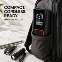 Compresseur d'air sans fil 160 PSI à faible bruit, grande capacité 6000 mAh, compatible avec une large gamme de véhicules, avec fonction de gonflage de pneus et batterie externe