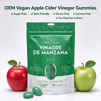 OEM Vegan Vinaigre de Cidre Gummies Sans Sucre Keto ACV Supplément pour la Digestion Détox Soulagement des Ballonnements
