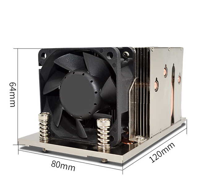 AMD Sp3 4 Heatpipes/radiator Copper and Aluminum Materials 2U Cpu Heatsink Cooler TDP 240W for Server Processor