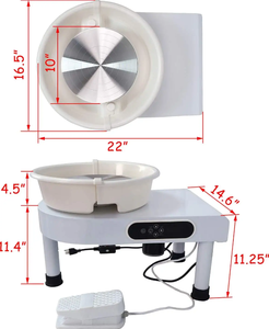 Nouvelle roue de poterie électrique pleine grandeur professionnelle <span class=keywords><strong>Machine</strong></span> de roue de poterie de moteur de haute qualité pour la maison - Product Image 5