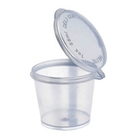 Contenants à sauce jetables en plastique PP transparents à paroi simple avec couvercles, 1oz, 1.5oz, 2oz, 3oz, 4oz, pour vinaigrette et sauce tomate