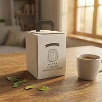 Boîte d'emballage pour cannelés français avec fenêtre, boîte d'emballage pour desserts, boîte en papier avec poignée