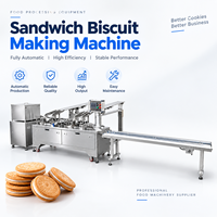 Nouvelle ligne de remplissage automatique de biscuits sandwich en acier inoxydable, équipement de boulangerie certifié CE, équipement de production alimentaire industrielle