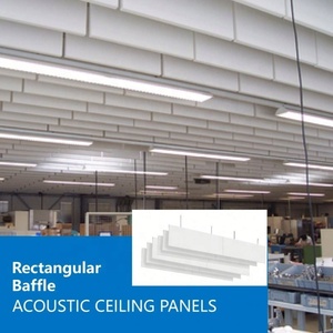 Plafonds suspendus en fibre de verre insonorisants Degoceiling, panneaux acoustiques pour la maison, suspension verticale - Product Image 3