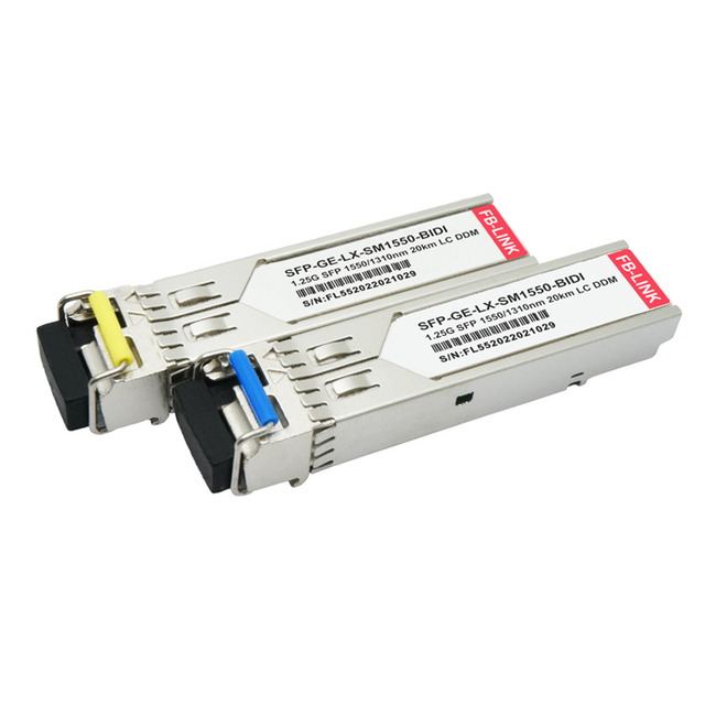 Factory Outlets Transceiver 1.25G SFP BIDI 20km 1310nm/1550nm LC SFP Module Mini Gbic Transceiver Module