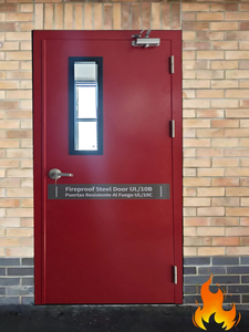 60/90/120/180 Minutos Puerta Marco cortafuego de acero <span class=keywords><strong>galvanizado</strong></span> <span class=keywords><strong>Puertas</strong></span> comerciales de metal hueco Salida DE EMERGENCIA <span class=keywords><strong>Puertas</strong></span> clasificadas contra incendios UL - Product Image 2