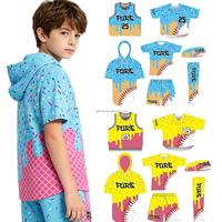 Ensemble de maillots personnalisés à manches courtes pour jeunes, motif goutte de crème glacée, pour activités de plein air, baseball, softball et entraînement