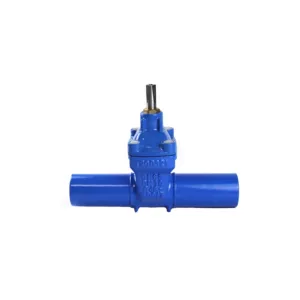 Ductile Iron Resilient Seated Nrs Plain End Gate Valve For Pvc/Pe/Ductile Iron Pipe