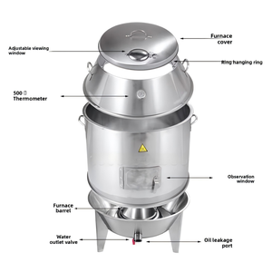 <span class=keywords><strong>Horno</strong></span> <span class=keywords><strong>de</strong></span> Asar Comercial <span class=keywords><strong>de</strong></span> Doble Capa <span class=keywords><strong>de</strong></span> Acero Inoxidable a Gas y Carbón para Pato, <span class=keywords><strong>Pollo</strong></span> y Ganso - Modelos Plateados 80/90/100 - Product Image 1