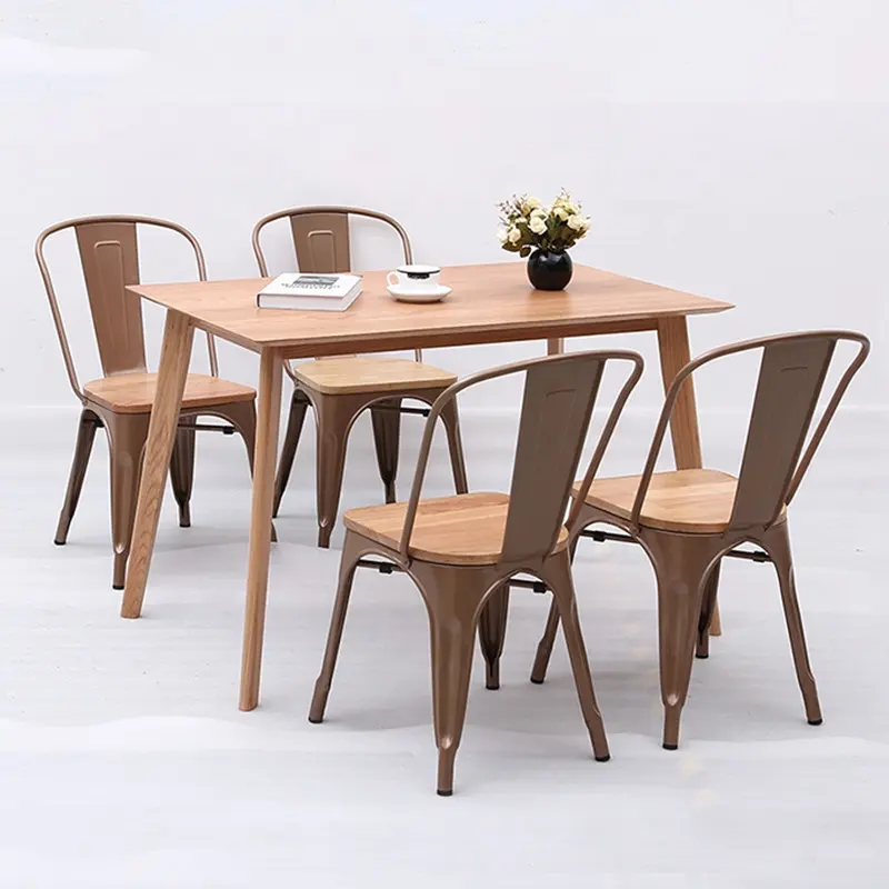 (SP-CT766) industrial Retro estilo de metal usado muebles restaurante mesas sillas para la venta