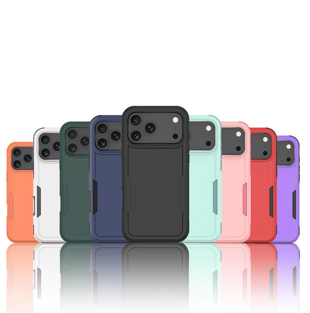 Dual Layer Armor Rugged Heavy Duty Shockproof Cover for iPhone 11 12 13 14 15 16 17 Pro Max 2 in 1 PC TPU Anti Drop Mobile Case