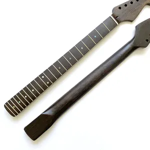 22 fret 9.5 Inch Radius Wenge Electric guitar neck replacement chicken wing wood ST Guitar Neck For Sale