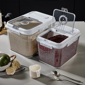 Pet <strong>Food</strong> <strong>Dog</strong> Cat Grain Sealed Keep Fresh Bin Large Kitchen Airtight Lid Rice Storage <strong>Container</strong> with Pest-Repellent Box - Product Image 4