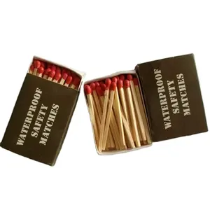 customizable Wind safety matches Outdoor barbecue family party Wilderness survival 48*2.1*2.1mm 40pcs/box