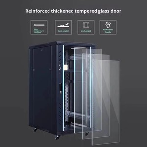 <span class=keywords><strong>Armoire</strong></span> de <span class=keywords><strong>serveur</strong></span> acoustique <span class=keywords><strong>insonorisée</strong></span> 19 pouces 12U 14U 18U 32U 37U 42U, coffret réseau avec porte frontale en verre pour usage bureautique - Product Image 4