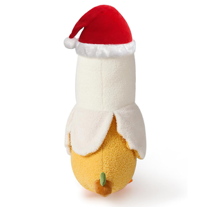 Peluche de Pato <span class=keywords><strong>Banana</strong></span> Navideño de 19.7 Pulgadas con Gorro de Santa, Adorable Almohada de Peluche para Niños y Niñas - Product Image 2
