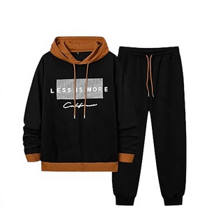 Ensemble de survêtement de course décontracté 2 pièces respirant et coupe-vent à capuche grande taille de haute qualité pour le fitness - Product Image 2