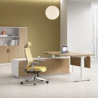 Bureau de direction en coin en forme de L-Maximise l'espace de bureau pour les gestionnaires