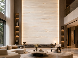 Dalle d'onyx blanc Athén pour panneau mural translucide, revêtement mural de douche, dessus de meuble flottant, dessus de table d'appoint et découpe sur mesure - Product Image 1