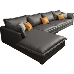 Factory <span class=keywords><strong>Outlet</strong></span> Muebles de sala de estar Sofá de cuero de alta calidad Conjunto Sofá en forma de L - Product Image 1