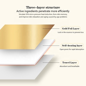 <span class=keywords><strong>Masque</strong></span> facial de soin de la peau chauffant à chaud doré Technologie noire Chauffant Masques faciaux en <span class=keywords><strong>tissu</strong></span> Feuille d'or <span class=keywords><strong>Masque</strong></span> en tissus non tissés - Product Image 6