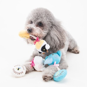 Commercio all'ingrosso diretto della fabbrica simpatico cane gatto giocattolo cane peluche mucca elefante orso fatto di corda di cotone palla di gomma confezionata in sacchetti - Product Image 4