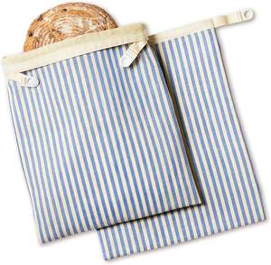 ถุงขนมปังขี้ผึ้งสำหรับ sourdough ถุงขนมปังแบบใช้ซ้ำได้2แพ็คสำหรับขนมปังโฮมเมดถุงผ้าฝ้ายขี้ผึ้งเพื่อให้ก้อนสด - Product Image 3