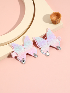 Синие фиолетовые заколки для волос с рисунком бабочки, однотонный Набор для волос для девочек, аксессуары для волос на заказ для детей, новая мода - Product Image 4