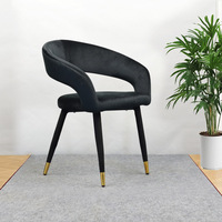 Chaises de salle à manger modernes en velours rembourrées avec hauteur réglable pour la maison, le bar, la salle de sport, l'appartement - Design capitonné de luxe pour le loisir