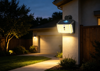 Lampe solaire extérieure IP65 50W, lampe solaire de jardin pour montage mural ou sur clôture, éclairage de sécurité, décoration paysagère