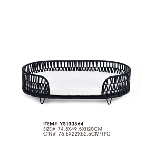 Groothandel <span class=keywords><strong>Wicker</strong></span> Huisdierenbed voor Katten & Honden, Rieten Huisdierenbank met Kussen, Rustgevende Binnenhuisdierenlounge, OEM ODM - Product Image 1