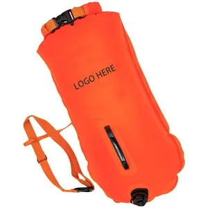 Alta visibilidade Swim Buoy Dry Bag 28L para Open Water Use