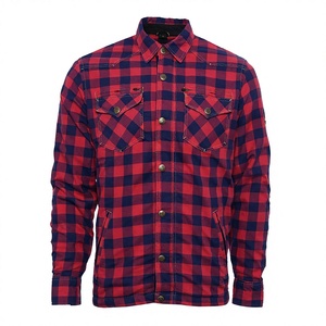 Motorcycle Riding Flannel Leather <b>Shirt</b> Engineered 100% Cotton Flannel Lightweight Comfort Plus Size Winter All Season Use - Product Image 1