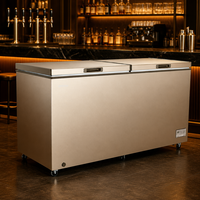 Réfrigérateur à refroidissement direct en acier inoxydable 201 pour la cuisine des restaurants, stockage des aliments