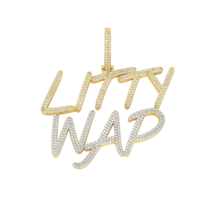 Collier pendentif en or massif avec moissanite, au design classique hip-hop et à l'éclat brillant - Product Image 5