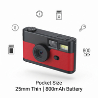 Appareil photo numérique de style rétro, 13MP, 1080P, caméra de vlogging, anti-vibrations, écran sans écran tactile, appareil photo numérique pour adultes et enfants