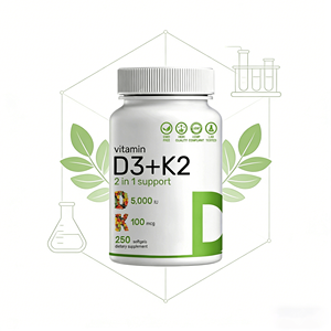 OEM Private Label Vegan Ruwe Ingrediënten 5000iu Vitamine <span class=keywords><strong>D3</strong></span> K2 Softgel Capsules voor Gezondheid Softgel - Product Image 5
