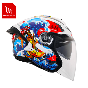 Cascos MT para Motocicleta, Casco Abierto con Diseño Gráfico, Carcasa de ABS, Visera Transparente, Homologación ECE, Liberación Rápida - Product Image 3