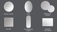 Miroir LED intelligent rétroéclairé anti-buée avec écran tactile pour salle de bain