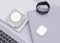 Pengisi daya lipat portabel 3 in 1, dudukan pengisi daya nirkabel magnetik untuk Iphone Iwatch untuk airpods
